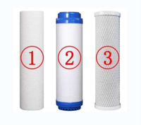 Kit de cartouches filtrantes pour eau 10 pouces x 2,5 : Sédiments PP, Charbon granulaire GAC, Bloc CTO – Préfiltre universel standard de remplacement pour osmose inverse