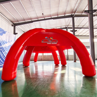 Dôme gonflable personnalisé de 5 m, rouge, pour événements en plein air, imperméable, en PVC Oxford, durable, résistant au soleil, installation facile, logo personnalisé, publicité