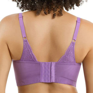 Ladymate ODM/OEM Sujetador <span class=keywords><strong>De</strong></span> <span class=keywords><strong>Realce</strong></span> Con Encaje Mujeres Busto completo Encaje Palangre Bralette Sujetadores acolchados sin alambre Sujetador <span class=keywords><strong>de</strong></span> encaje <span class=keywords><strong>de</strong></span> talla grande - Product Image 6