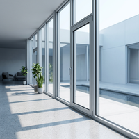 Ventanas Panorámicas de Aluminio con Rotura de Puente Térmico para Villas de Alta Gama, con Triple Vidrio Aislante, Diseño Moderno, Calificadas por Energy Star