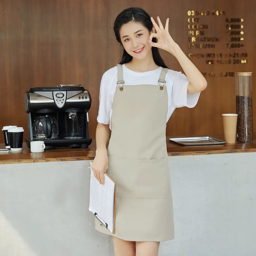 Touchhealthy supply wholesaler price uniform custom aprons with logo server aprons near me beard apron for men