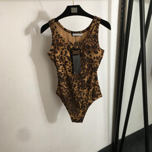 ชุดบอดี้สูทผ้าแฟลนเนลทรงเข้ารูป ลายเสือดาวสีน้ำตาล สไตล์ยุโรปและอเมริกา สำหรับผู้หญิง คอลเลคชั่นใหม่ ซัมเมอร์ 2026 โชว์หลังเซ็กซี่ - Product Image 3