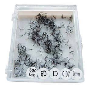 Extensiones de Pestañas de Volumen Sintético Pre-fabricadas Individuales Rusas DIY 6D Premium Fáciles de Mezclar, las Más Vendidas de 2023 - Product Image 5