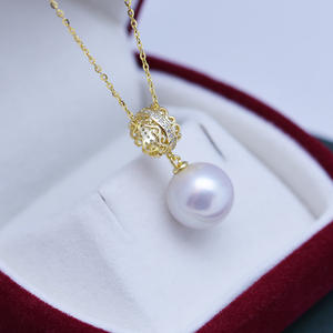 สร้อยคอเงินแท้ S925 ประดับมุกน้ำจืดสีขาวม่วง ขนาด 11-12 มม. จากโรงงานโดยตรง แสงเงางาม ตำหนิเล็กน้อย จี้สำหรับผู้หญิง - Product Image 2