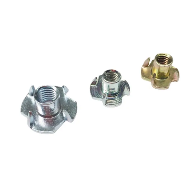Various Fasteners for Wood Furniture Four-Claw Nuts Insert T-Nut