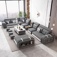 Canapé en tissu sans lavage - Design moderne pour salon, grand appartement, coin, résistant aux griffes des chats