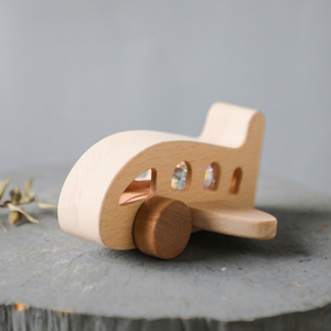 Modèle d'avion en <span class=keywords><strong>bois</strong></span>, jouet éducatif pour tout-petits, jouet d'apprentissage précoce en <span class=keywords><strong>bois</strong></span> pour garçons de 2 à 4 ans - Product Image 4