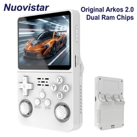 Consola de Juegos Retro R36S Original de Bajo Precio con Doble Chip de 64 GB, Pantalla de 3.5 Pulgadas, Reproductor de Videojuegos Portátil de Bolsillo con Linux