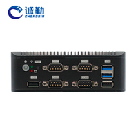 Mini PC Thin Client Celeron J4125 J6412 2 LAN Quad Core 6Com 6*USB DDR4 8GB RAM 1*HD 1*VGA X86 Linux Barebone Router Mini PC