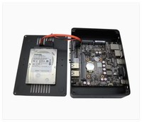 PC Mini Industri Tanpa Kipas Core I5 4200u Dual LAN RS232 Komputer Box Tertanam untuk Kontrol Otomasi