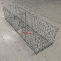 Cage en treillis métallique galvanisé soudé 2x1x1 1x1x0.5, forme de gabion à mailles carrées