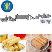 Machine d'extrusion industrielle automatique pour snacks de maïs fourrés, ligne de production de snacks soufflés fourrés