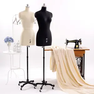 Maniquí de fibra de vidrio para mujer, accesorio de forma de vestido, a medida, Torso, piel, negro, barato
