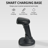 Lecteur de codes-barres sans fil avec station de charge, lecteur de codes-barres portable pour les magasins de détail et les entrepôts