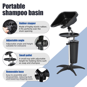 <span class=keywords><strong>Bac</strong></span> à <span class=keywords><strong>shampoing</strong></span> mobile léger et portable, unité de lavage de cheveux autonome pour coiffeur mobile, service de beauté à domicile - Product Image 3