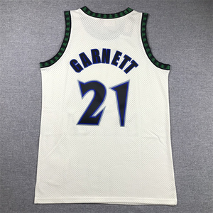 Maillot de basket-ball des Timberwolves du Minnesota # 11 Reid # 1 Edwards # Collection de 5 uniformes cousus pour hommes - Product Image 2