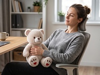 Ours en peluche crème en gros avec patins de pattes en forme de cœur rouge pour les boutiques de cadeaux et les détaillants de jouets
