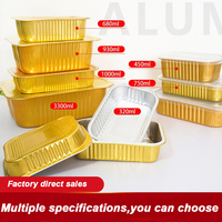 Barquettes jetables pour plats à emporter, hôtels, restaurants, emballages alimentaires, plats turcs, contenants en aluminium avec couvercles en plastique thermoscellables
