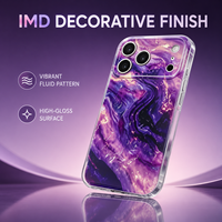 Coque pour iPhone 18/18 Air/18 Pro/18 Pro Max, finition brillante IML, design personnalisé, TPU+TPE, antichoc, anti-traces de doigts, protection intégrale, ODM