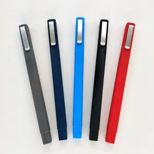 Jxc175 caneta quadrada, alta qualidade, macia, touch, personalizada, impressa, logotipo, acabada, com clipe metálico