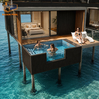 Piscine hors sol en fibre de verre pour adultes, jacuzzi et spa pour la maison, le jardin et l'extérieur, équipement de piscine préfabriqué en conteneur maritime