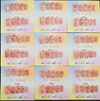 Promo Panas DAXIANG Kuku Palsu Berkualitas Tinggi 10 Pcs Buatan Tangan Gaya Prancis 3D ABS Full Cover Pendek