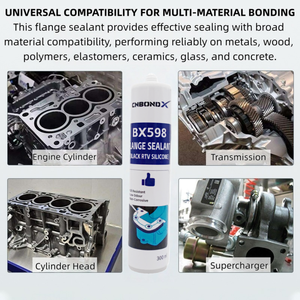 Низкозапаховый термостойкий плоский герметик 587 596 595 598 5699 для заполнения швов, замена прокладки, 300 мл - Product Image 3
