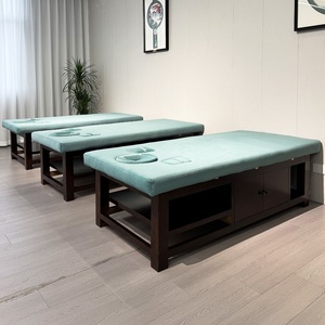 Camilla de Masaje Tailandesa de Madera Maciza para Salón de Belleza y Spa, con Diseño Suave y Orificios para Brazos - Product Image 4