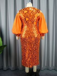 OUDINA-vestido de noche para mujer, sin mangas, con un hombro al descubierto, para banquete, baile de graduación, con lentejuelas - Product Image 4