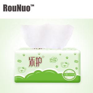 Rounuo soluble caja suave tejido Facial 100% pulpa de madera 2 ply - Product Image 3