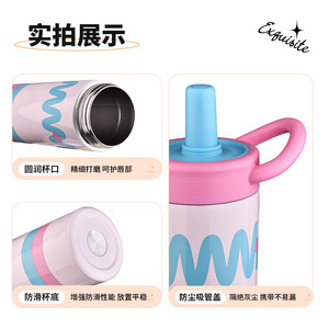 Stainless Steel Insulated <b>Mug</b> With Straw <b>Large</b> Capacity For Travel Outdoor Use 304 Inner Layer 6-12 Hours Thermal Retention - Product Image 4