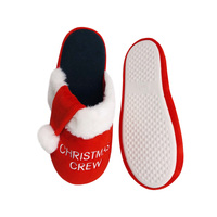 Chaussons d'hiver personnalisés doux et douillets pour adultes, chaussons antidérapants pour cadeaux de maison, chaussons mignons de lutin de Noël