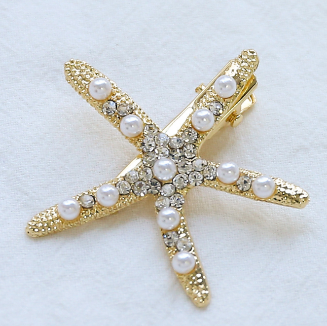 Étoile de mer strass perle