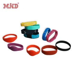 Pulsera Rfid UHF impermeable ajustable pago sin efectivo Nfc pulsera inteligente 13,56 MHz QR pulseras de silicona banda Nfc