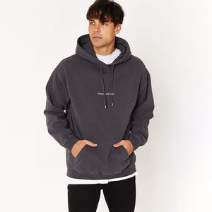 Sweat à capuche tricoté et Original pour hommes, tendance, de haute qualité, noir, sans cordons, grande taille, sport, solide, nouveau modèle 2020 - Product Image 2