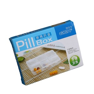 Portable Pill Box 6-Compartment Transparent Medicine Storage Case For Travel With Covered Compartments Food Grade PP Plastic - Product Image 5