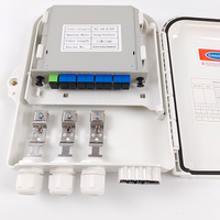 Scatola di Distribuzione FTTH 3 Ingressi 8 Uscite, Splitter PLC 1*8, Scatola di Distribuzione Fibra Ottica 8 Porte FTTH NAP per Telecomunicazioni Esterne