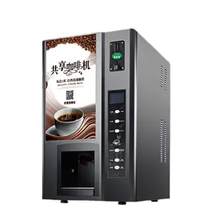 Coin-Operated Scan Code Payment Coffee Machine Commercial Fully Automatic Instant Milk Tea All-In-One Hot And Cold Drinks