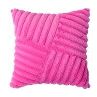 Housse de coussin de canapé moderne de luxe léger avec patchwork en peluche épaisse, échantillon de housse de coussin décorative pour hôtel et maison, vente en gros