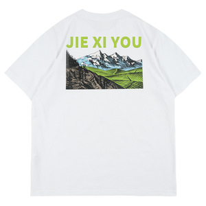 Camiseta de Algodón Puro de Diseño Personalizado, Corte Holgado, Blanca, Tallas S-M-L-XL, Ropa Casual de Verano para Hombre - Product Image 2