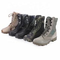 Bottes tactiques personnalisées en camouflage woodland imperméable, fabriquées aux États-Unis, avec semelle en caoutchouc Panama, bottes de sécurité en cuir