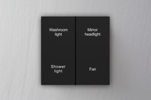 Lớn ABS Pc LED cảm ứng ánh sáng Tường chuyển đổi thông minh tên tính năng DIY khách sạn EU ZigBee/Bluetooth lưới 3.0 12V vật liệu acrylic - Product Image 3