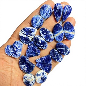 Cabujón de piedras preciosas sueltas de sodalita Natural, cabujón de cristal pulido de todos los tamaños, forma mixta para la fabricación de joyas - Product Image 1