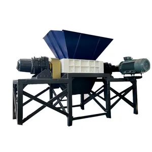 Trituradora de doble eje para procesamiento de madera, trituradora de residuos de madera, ramas de árboles adecuadas para la industria de la carpintería y el papel