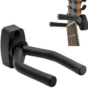 Wall Mount Guitar Hanger Gancho Suporte antiderrapante para guitarra acústica Ukulele Violino Bass Peças Acessórios para instrumentos