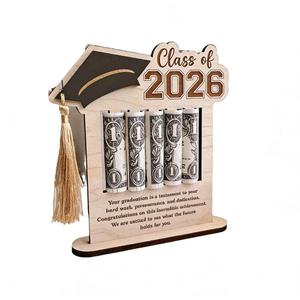 Porte-argent en bois pour la promotion 2026 – Cadeau de remise de diplôme et accessoire de fête - Product Image 3