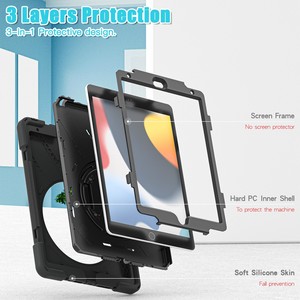 Étui robuste pour 10.2 9e génération housse pour <span class=keywords><strong>iPad</strong></span> 9.7 Air 3 10.5 <span class=keywords><strong>4</strong></span> 5 10.9 10e Pro 11 12.9 <span class=keywords><strong>Mini</strong></span> 6 <span class=keywords><strong>Smart</strong></span> <span class=keywords><strong>Cover</strong></span> avec fente pour stylo - Product Image 4