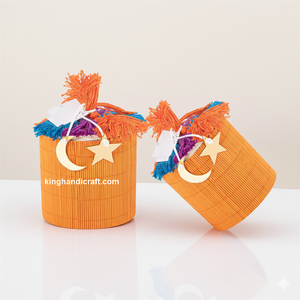 Panier de rangement rond multifonctionnel moderne éco-responsable fait à la main de qualité supérieure pour le Ramadan et l'Aïd - Organisateur naturel tissé Vente chaude 2026 - Product Image 3