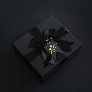 Erde und Himmel Geschenkbox - Auf Lager - Handgefertigte Geschenkbox mit schwarzem Band - Retro Elegante Tasche - Geschenkbox - Fabrik-Großhandel - Product Image 5