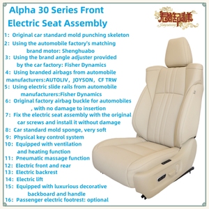 Siège conducteur avant VIP en cuir, siège <span class=keywords><strong>de</strong></span> voiture <span class=keywords><strong>de</strong></span> luxe pour Toyota Innova Alphard Vellfire Hiace Carnival Vito Van Captain Seat - Product Image 5